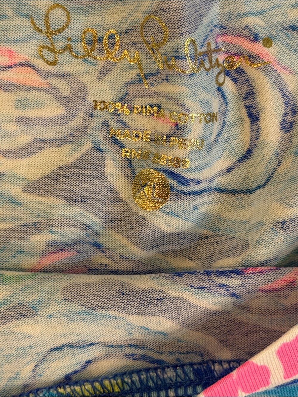 Lilly Pulitzer Blue Floral Swirl Dress - Picture 2 of 2